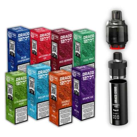 Draco 12000 Starter Bundle – Legal Vape Product in Switzerland" to enhance SEO and accessibility